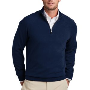 Brooks Brothers Men's 1/4 Zip Cotton Sweater